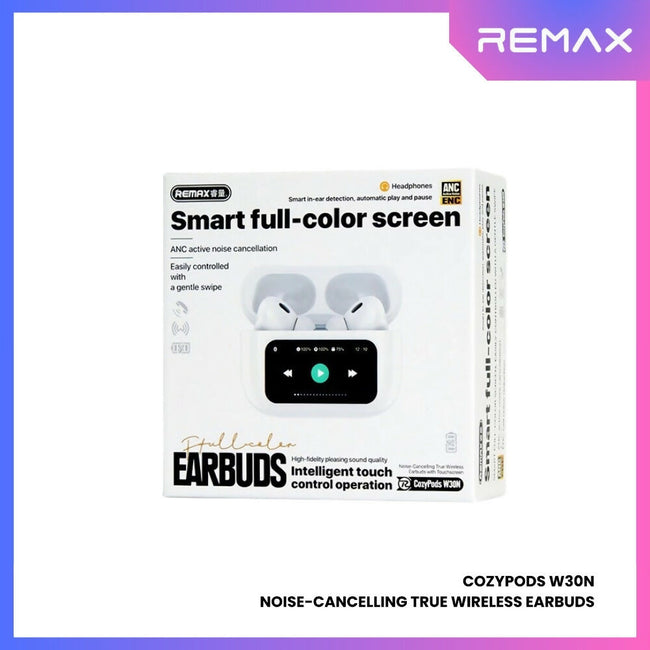 REMAX - COZYPODS W30N ANC+ENC Bluetooth Wireless Earbuds