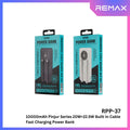 REMAX - RPP-37 10000mah Pinjur Series PD+QC Built In Cable Fast Charging Power Bank ( PD 20W + QC 22.5W )