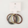 1NOM Metallic Spiral Hair Tie - 4 Pcs