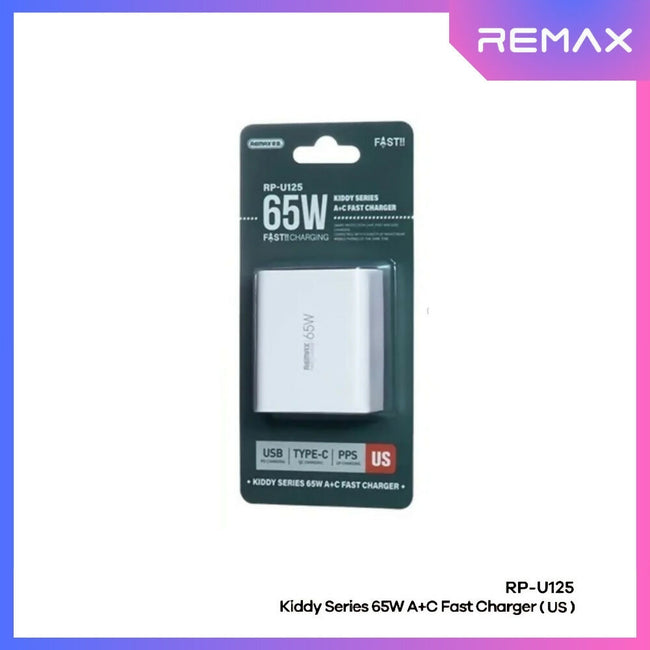 REMAX - RP-U125 Kiddy Series PD+QC GAN Fast Charger (65W)