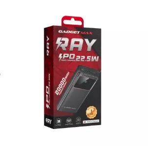 GADGET MAX RAY PD Series 20000mAh PD+QC Fast Charging Power Bank(PD 20W+QC 22.5W)