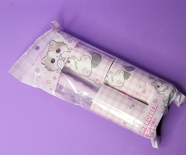 1NOM Cat Tearable Lint Roller - Purple - 10cm x 50S x 3 Pcs