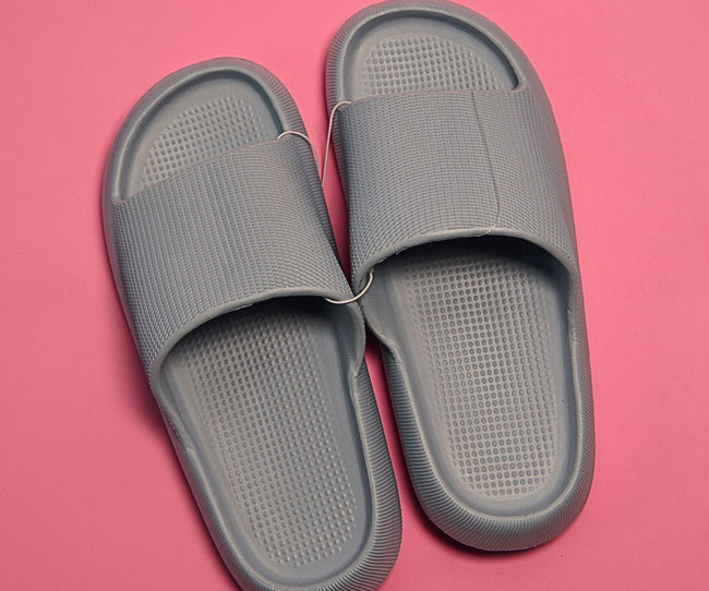1NOM Stylish Men's Shower Slippers- Dark Grey