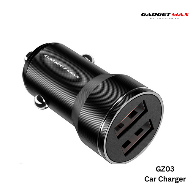 GADGET MAX - GZ03 12W Aluminiun Alloy Car Charger