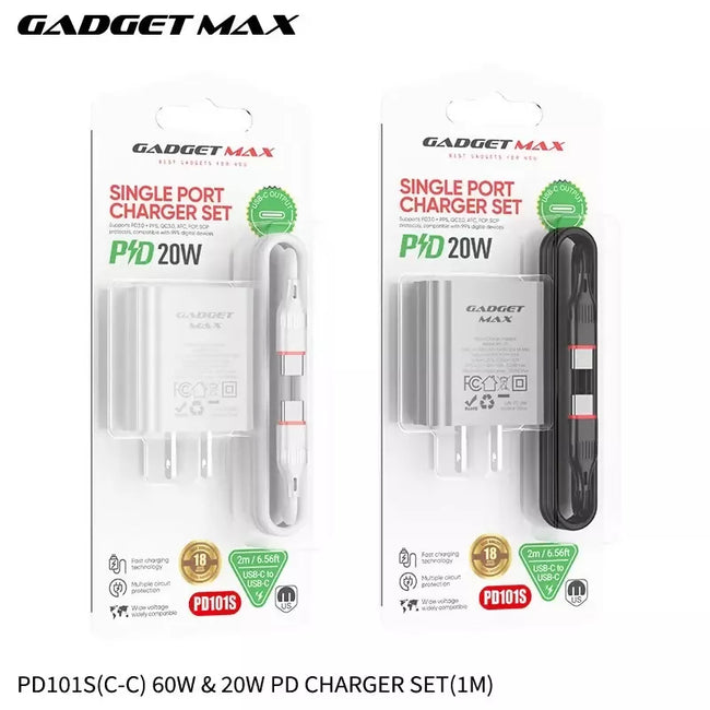 GADGET MAX - PD101S 20W PD Type-C Charger Set