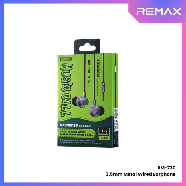 REMAX - RM-730 3.5mm Metal Wired Earphone