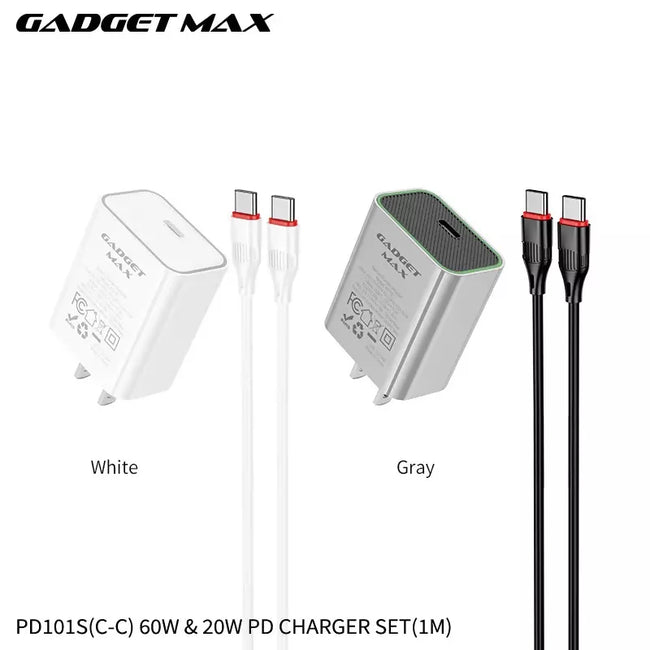 GADGET MAX - PD101S 20W PD Type-C Charger Set