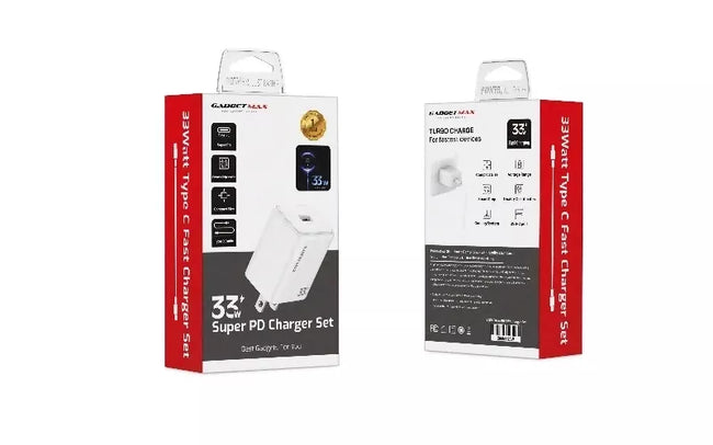 GADGET MAX - GC03 Super PD 33W Fast Charger Set