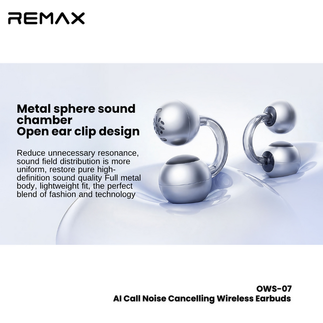 REMAX - OWS-07 Clip-on ear style true wireless stereo music call WIreless Earbud