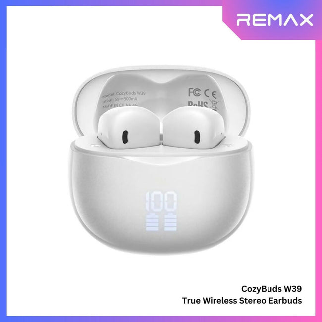 REMAX - CozyBuds W39 V5.4 Digital Display Bluetooth Wireless Earbuds