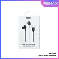REMAX - RM-703A Type-C Wired Earphone
