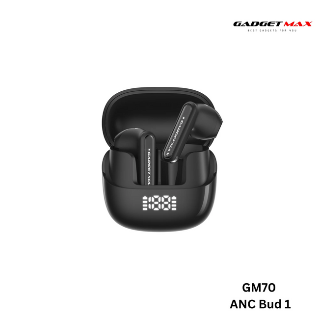 GADGET MAX - GM70 ANC BUD1 Active Noise Cancellation Bluetooth Wireless Earbuds