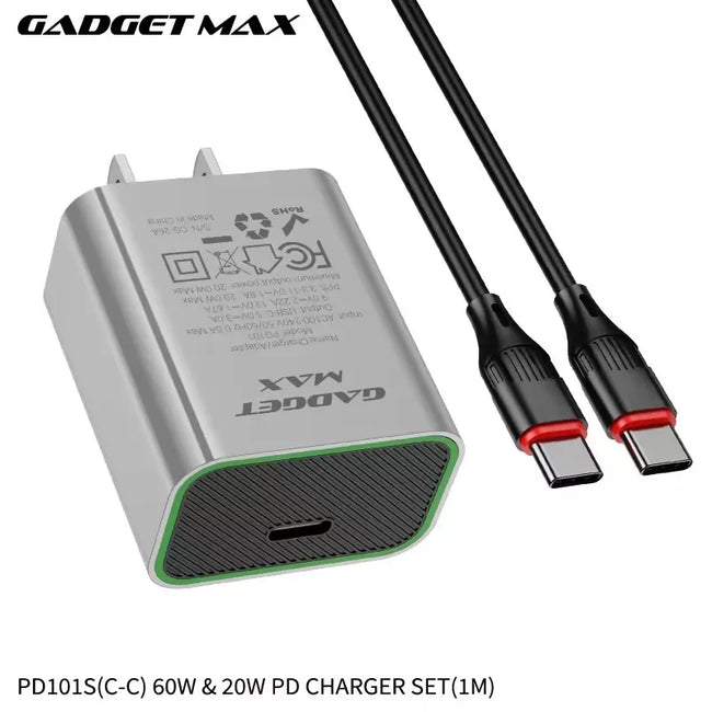 GADGET MAX - PD101S 20W PD Type-C Charger Set