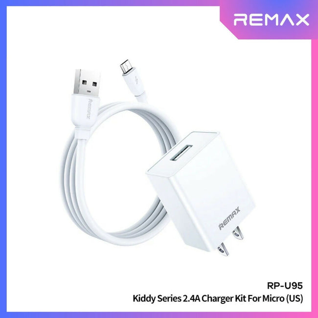 REMAX - RP-U95 Micro Kiddy Series Travel Charger Set (2.4A)