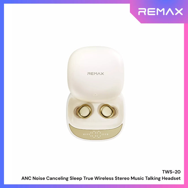 REMAX - TWS-20 ANC Noise Canceling Sleep True Wireless Stereo Music Talking Wireless Earbuds