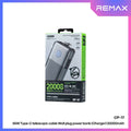 REMAX - CP-17 20000mAh Type-C Telescopic Wall Plug Fast Charging Cabled Power Bank ( PD65W )