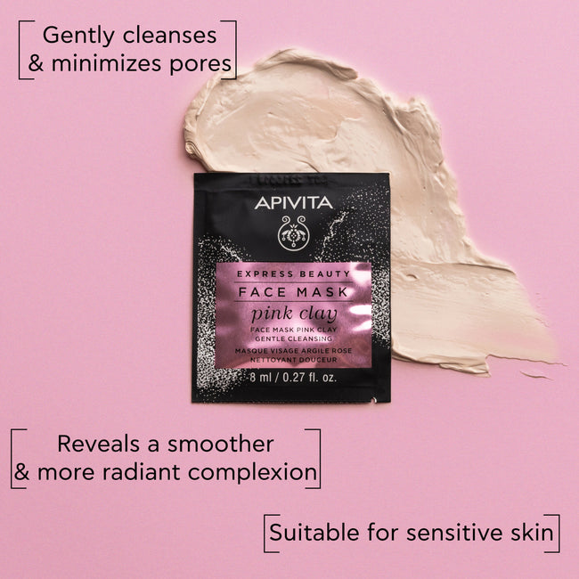 APIVITA Face Mask Pink Clay 2x8ml