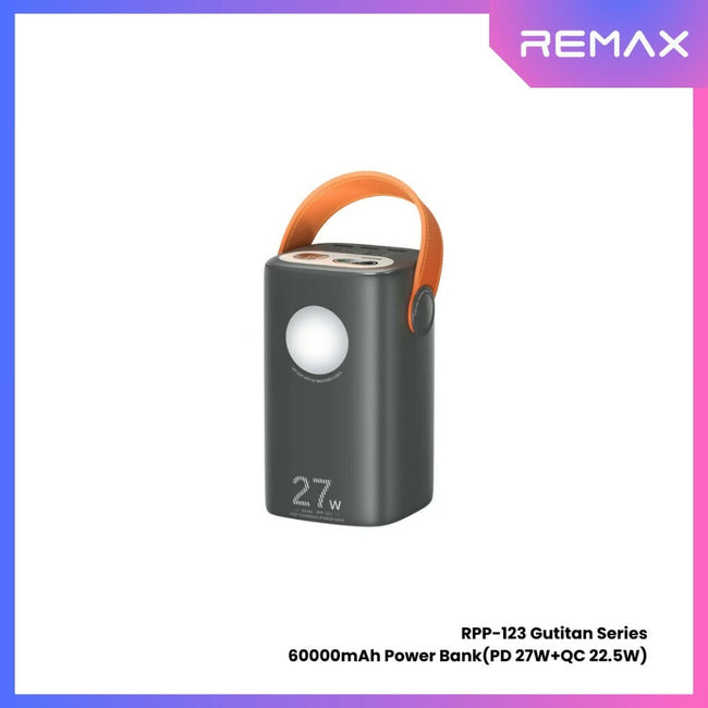 REMAX RPP-123 Gutitan Series 60000mAh PD+QC Fast Charging Power Bank(PD 27W+QC 22.5W)