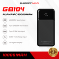 GADGET MAX - GB104 Alpha PD 10000mAh PD+QC Fast Charging Digital Power Bank ( 20W+22.5W )