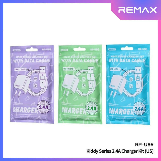 REMAX - RP-U95 Type-C Kiddy Series Travel Charger Set (2.4A)