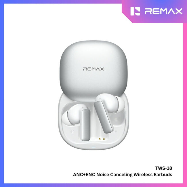 REMAX - TWS-18 ANC+ENC Noise Canceling Bluetooth Wireless Earbuds