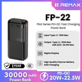 REMAX - FP-22 30000mAh Pilot Series PD+QC Fast Charging Power Bank ( PD20W+QC22.5W )