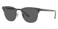 Ray-Ban™ Clubmaster Metal RB3716 9256B1 51 - Gray on Black