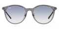 Ray-Ban™ RB4334D 661119 55 - Transparent Gray and Silver