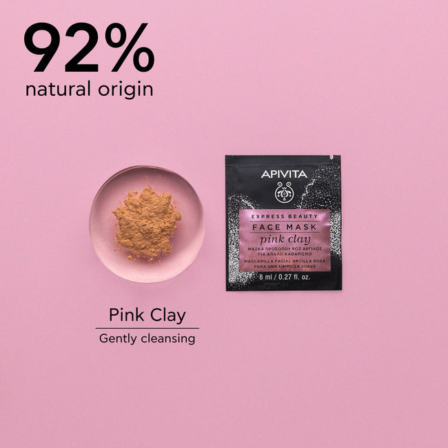 APIVITA Face Mask Pink Clay 2x8ml