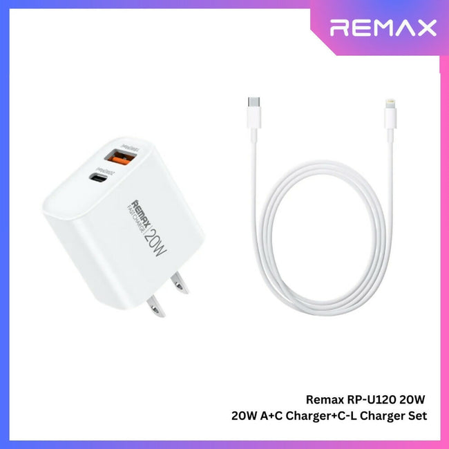 REMAX - RP-U120 20W Type-C to Lightning Charger Set