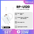 REMAX - RP-U120 20W Type-C to Type-C Charger Set