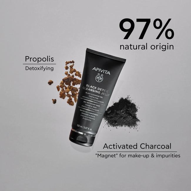 APIVITA Black Detox Face and Eyes Cleansing Jelly 150ml