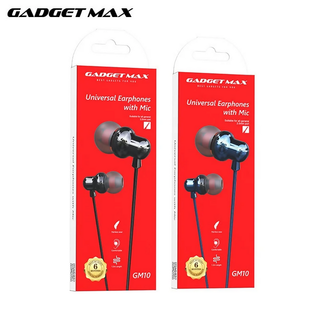 GADGET MAX - GM10 3.5mm Universal Wired Earphone