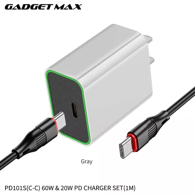 GADGET MAX - PD101S 20W PD Type-C Charger Set