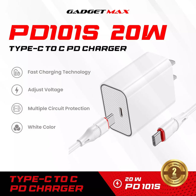 GADGET MAX - PD101S 20W PD Type-C Charger Set