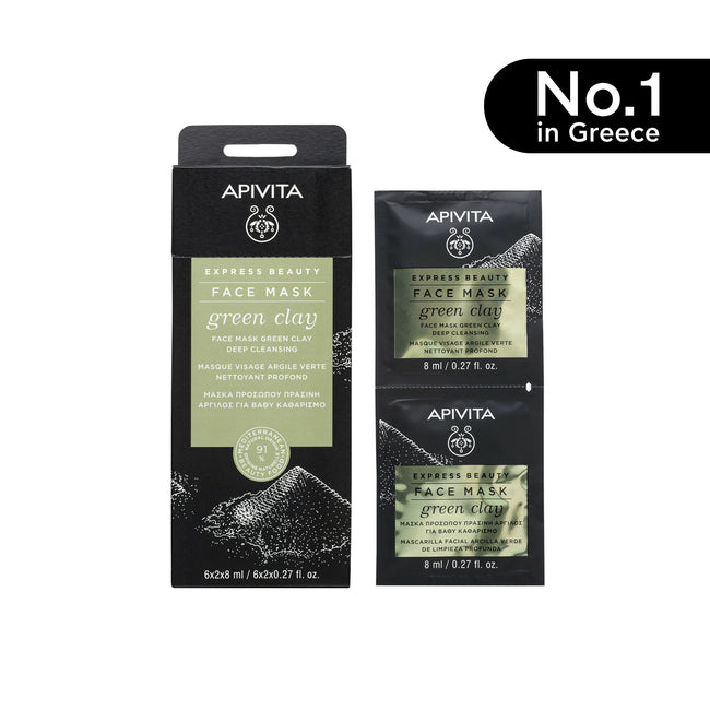 APIVITA Face Mask Green Clay 2x8ml