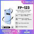 REMAX - FP-123 10000mAh RuiJie 40W Self Type-C Cable Retractable Fast Charging Power Bank