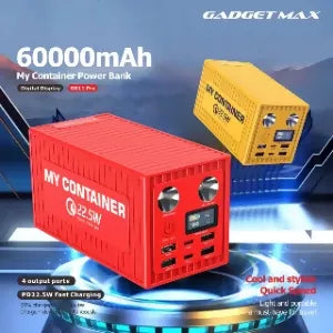 GADGET MAX GB11 Pro My Container Series 60000mAh PD+QC Fast Charging Power Bank(PD 20W+QC 22.5W)