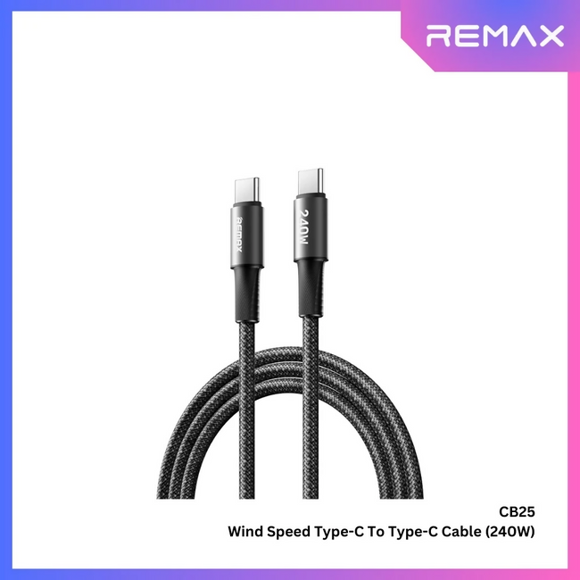 REMAX - CB25 C-C Wind Speed 240W Fast Charging Data Cable