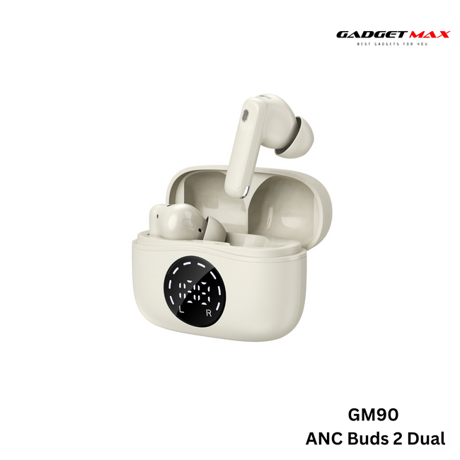 GADGET MAX - GM90 ANC BUD2 Dual ENC Active Noise Cancellation Bluetooth Wireless Earbuds