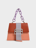 CHARLES & KEITH Wren Acrylic Chain-Handle Trapeze Bag