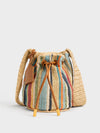 CHARLES & KEITH Clarissa Raffia Drawstring Shoulder Bag