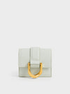 CHARLES & KEITH Gabine Chain-Link Cardholder Mint Green