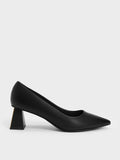 CHARLES & KEITH Trapeze Kitten Heel Pumps Black