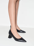 CHARLES & KEITH Trapeze Kitten Heel Pumps Black