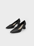 CHARLES & KEITH Trapeze Kitten Heel Pumps Black