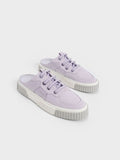 CHARLES & KEITH Panelled Slip-On Sneakers Lilac