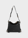 CHARLES & KEITH Cube Knotted Hobo Bag Black