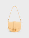 CHARLES & KEITH Gabine Saddle Bag Beige