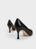 CHARLES & KEITH Chunky Chain Stilleto Heel Pumps Black